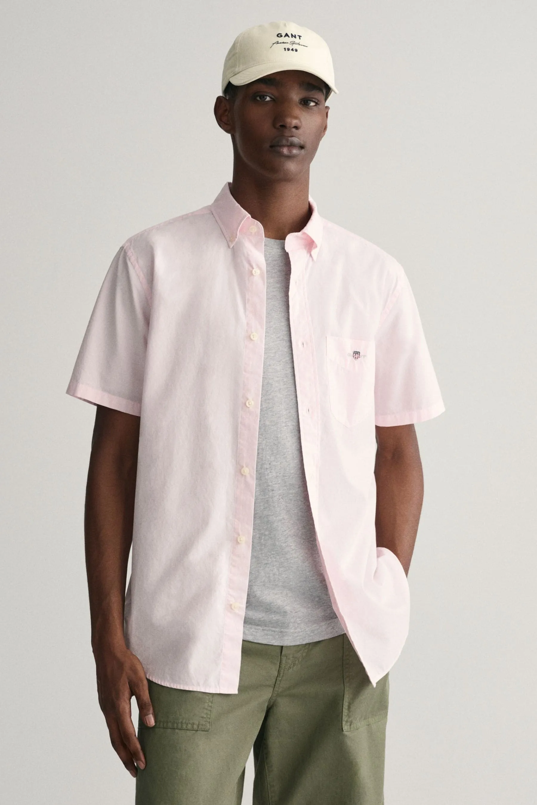 GANT regular  - Fit Popeline Maniche corte  100% Cotone Camicia    